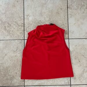 Zara Red Sleeveless Top